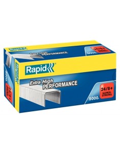Rapid Super Strong Caja de 5000 Grapas 24 8-- Hasta 50 Hojas - Alambre Galvanizado Superreforzado - Patilla de 8 5mm