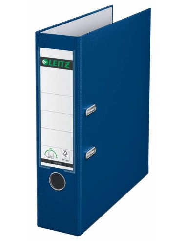 Leitz Archivador Leitz 180° Plastico A4 Lomo 80mm - Ranuras-Ojete y Cantoneras Metalicas - Color Azul