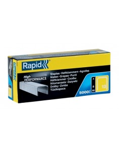 Rapid Caja de 5000 Grapas 13 8 - Alambre Duro de Alto Rendimiento - Patilla de 8mm