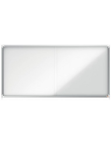 Nobo Vitrina Interior para 27 Hojas A4 con Superficie Magnetica y Puerta Deslizante - 997x2072x54mm - Marco de Aluminio -