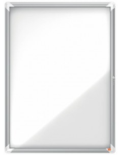 Nobo Vitrina Exteriores 9 Hojas A4 Superficie Blanca Magnetica 45mm - Seguridad - Aluminio - Colorblanco