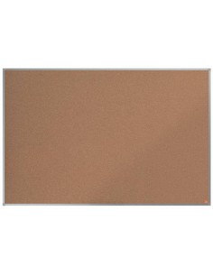 Nobo Essence Tablero de Anuncios de Corcho de 1500x1000mm - Montaje en Esquinas - Superficie Natural - Marco de Aluminio
