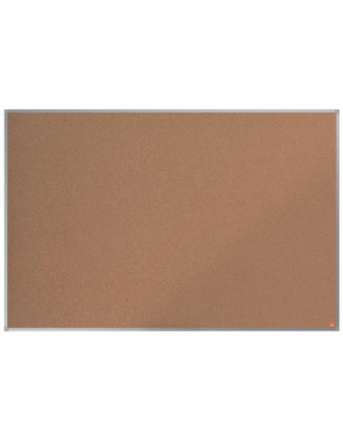 Nobo Essence Tablero de Anuncios de Corcho de 1500x1000mm - Montaje en Esquinas - Superficie Natural - Marco de Aluminio