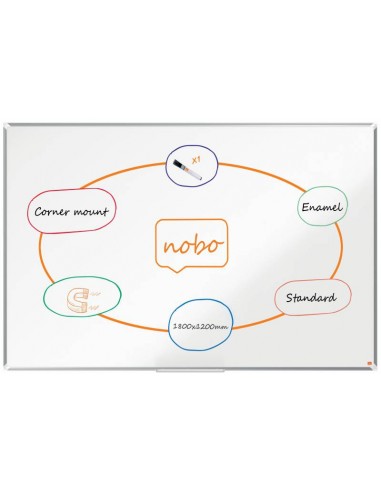 Nobo Premium Plus Pizarra Magnetica de Acero Vitrificado 1800x1200mm - Montaje en Esquina - Blanco