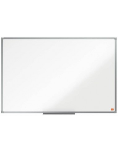 Nobo Essence Pizarra Magnetica de Acero Vitrificado 900x600mm - Montaje en Esquinas - Marco de Aluminio Anodizado - Bandeja