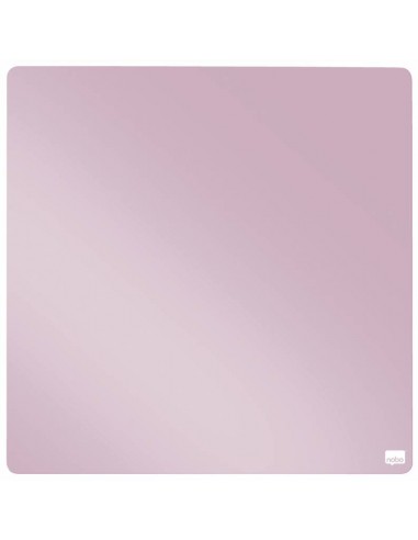 Nobo Mini Pizarra Magnetica Tile 360x360mm - sin Marco - Almohadillas Adhesivas e Imanes - Diseño Creativo y Colorido - Rosa