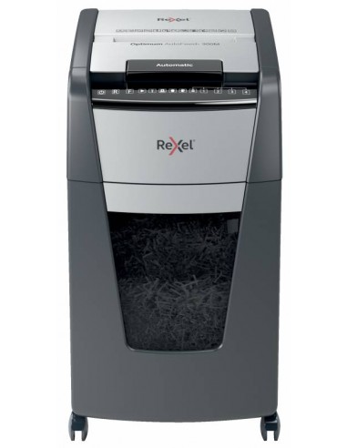 Rexel Optimum Autofeed 300M Destructora Automatica de Microcorte - Alimentacion Automatica de Hasta 300 Hojas - Micro Corte