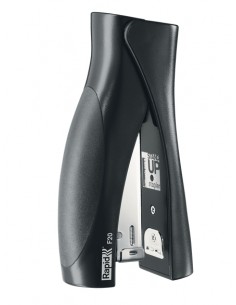 Rapid Ultimate F20 Grapadora Vertical - Hasta 20 Hojas - Para Grapas 24 6 y 26 6 - Grapado Cerrado y Clavado - Color Negro