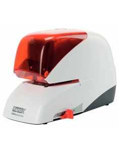 Rapid Grapadora Electrica Supreme R5050E - 50 Hojas - Carga de Cartucho - Duradera - Plata Naranja