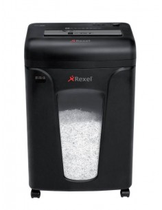 Rexel Mercury Destructora Microcorte - Antiatasco - Hasta 8 Hojas - Destruye Grapas-Clips y Cds - Capacidad Papelera 21L