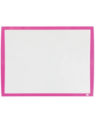 Nobo Pizarra Blanca Magnetica Pequeña 585x430 - Colores Vibrantes - Accesorios Incluidos - Fucsia
