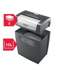 Rexel Momentum x308 Destructora de Papel - Corte Confeti 5x42mm - Funcionamiento Ininterrumpido 3 Minutos - Negro