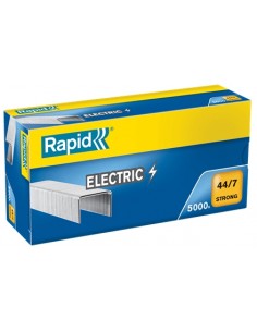 Rapid Strong 44 7 Electric Caja de 5000 Grapas 44 7 - Hasta 70 Hojas - Alambre Reforzado Galvanizado