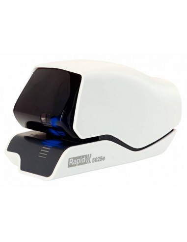 Rapid Grapadora Electrica Supreme 5025E - 25 Hojas - Carga de Cartucho - Diseño Excepcional - Blanco Grapa - Tecnologia de