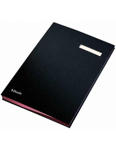 Esselte Portafirmas Fuelle PP Lomo Fuelle - 20 Separadores - Cubiertas Forradas de Plastico PP - Negro