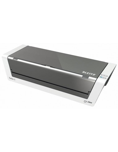 Leitz Plastificadora A3 Ilam Touch 2 Turbo - Sensor Inteligente - Alta Velocidad (1500 Mm Min) - Blanco Brillante-Antracita