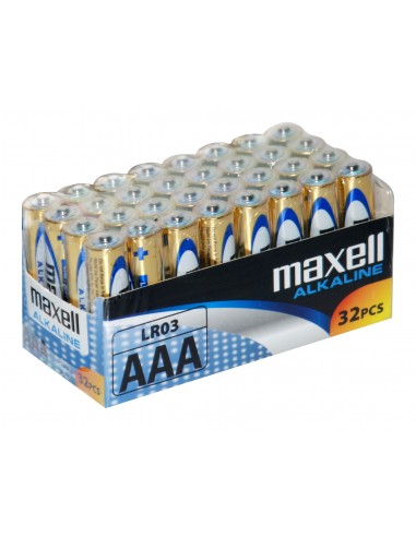 Maxell Pack de 32 Pilas Alcalinas LR03 AAA 1.5V