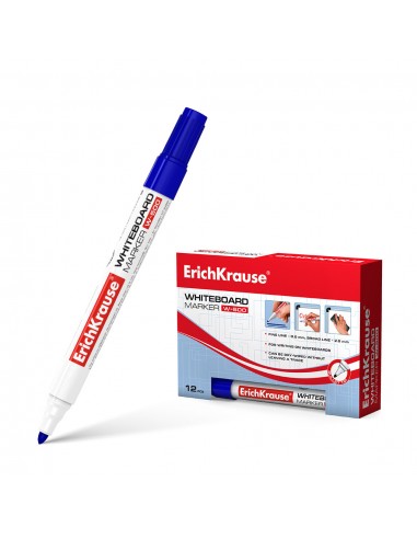 Erichkrause Marcador Pizarra W-500 - Punta Resistente al Daño - Ancho de Escritura de 0.8 a 2.5mm - Tinta a Base de Alcohol