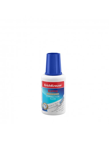 Erichkrause Corrector Liquido Extra con Esponja - Secado Rapido - Opacidad en Fotocopias - Eficiente y Economico - Resistente