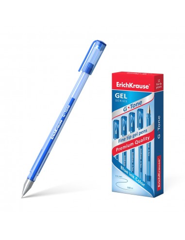 Erichkrause G-Tone Boligrafo de Gel - Cuerpo Translucido con Grip Perfilado Triangular - Punta de 0 5mm - Tinta de Gel de