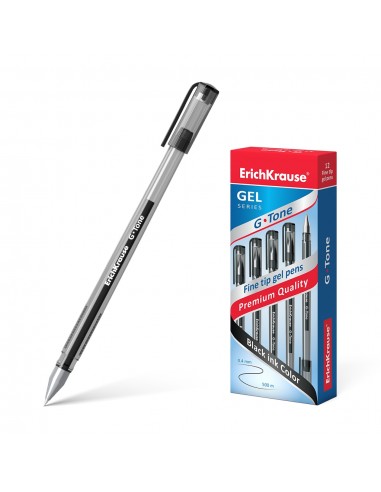 Erichkrause G-Tone Boligrafo de Gel - Cuerpo Translucido con Grip Perfilado Triangular - Punta de 0 5mm - Tinta de Gel de
