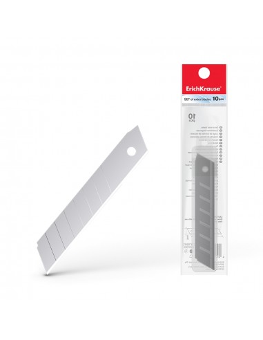 Erichkrause Juego de Cuchillas Adicionales - Cuchillas de Repuesto de Acero Segmentado - Afilado de Doble Cara - Resistente