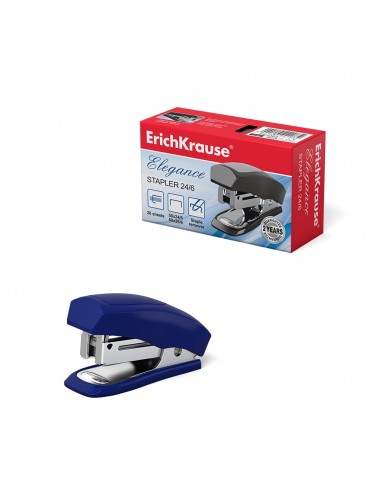 Erichkrause Minigrapadora-24 6 Elegance - Hasta 20 Hojas - Plastico Resistente - Acero de Alta Calidad - Color Variado