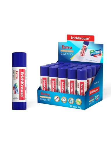 Erichkrause Pegamento en Barra Extra - Formula Super Fuerte en Base a PVP - Consumo Economico - Adhesion Rapida y Fiable -