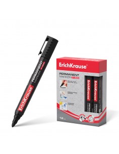 Erichkrause Marcador Permanente P-400 - Punta en Forma de Bala - Resistente a Multiples Superficies - Color Negro