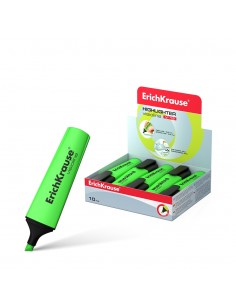 Erichkrause Visioline V-12 - Marcador de Texto con Punta Biselada - Tinta Fluorescente a Base de Agua - Color Verde
