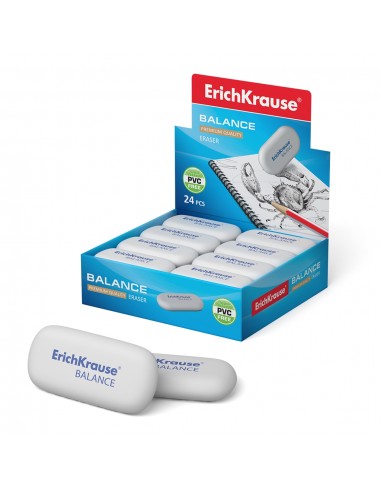 Erichkrause Balance Borrador de Dureza Media - Fabricado de Caucho Termoplastico Hipoalergenico - Ecologico y Moderno - Libre