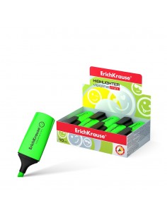 Erichkrause Visioline Mini - Miniformato Fluorescente - Emoticonos Divertidos - Verde