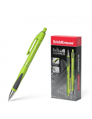 Erichkrause Megapolis Concept 07-- Carcasa Redonda y Neon - Zona de Agarre Ergonomica - Dureza HB - Color Neon