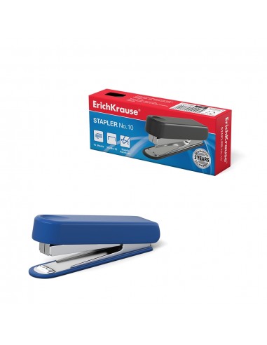 Erichkrause Grapadora-10 - Hasta 15 Hojas - Plastico Resistente a Golpes - Mecanismo de Acero - Capacidad 50 Grapas -