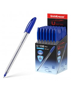 Erichkrause Boligrafo U-108 Classic Stick - Ultra Glide Technology - Tinta Azul