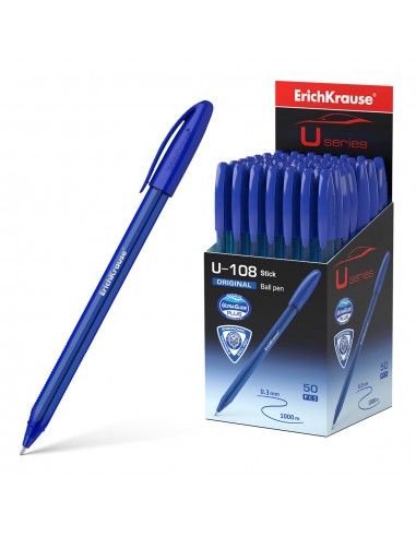 Erichkrause Boligrafo U-108 Original Stick - Ultra Glide Technology - Tinta Azul
