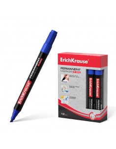 Erichkrause Marcador Permanente P-300 - Punta Biselada - Resistente al Agua y a los Rayos UV - Color Azul