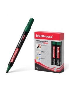 Erichkrause Marcador Permanente P-300 - Punta Biselada - Resistente al Agua y a los Rayos UV - Color Verde