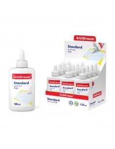 Erichkrause Cola Blanca Pva Standard - Aplicador Autolimpiante - Regulador de Intensidad - No Toxico - Resistente al Frio -