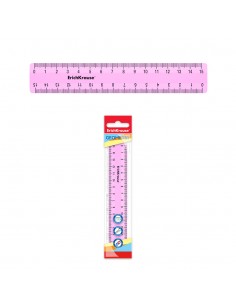 Erichkrause Regla Pastel - 15cm - Rosa - Bolsa de Polietileno