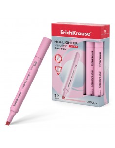 Erichkrause Visioline V-17 Pastel - Marcador de Texto - Punta Biselada - Tinta a Base de Agua - Color Rosa