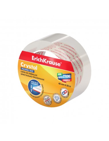 Erichkrause Cinta Precinto Crystal 48mmx50m - Resistente y Duradera - Transparente