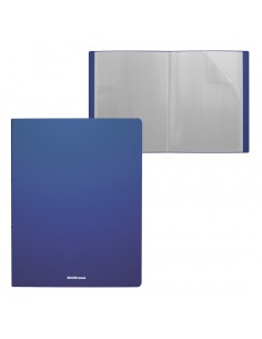 Erichkrause Carpetas con Fundas Matt Classic - 10 Fundas - Tamaño A4 - Color Azul