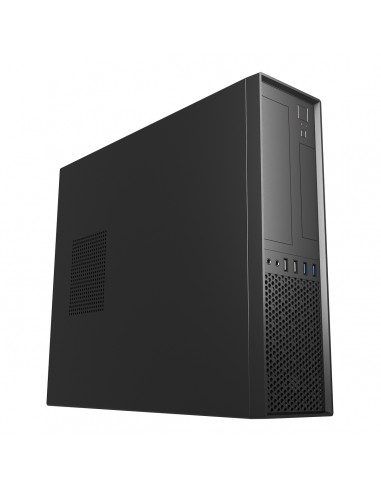 Unykach UK3001 BLACK Caja Torre MicroATX - Tamaño Disco Soportado 3.5"-2.5" - USB-A 2.0 3.0 y Audio