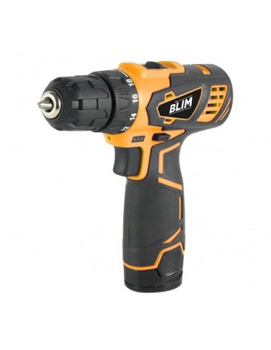 Blim Taladro Inalambrico - 10mm - Mango Ergonomico - Bateria 12V - 1.5 Ah - Cargador - Display y Luz LED - 2 Velocidades -