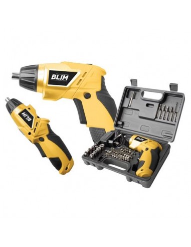 Blim Atornillador Doble Posicion Bateria 4V - Velocidad 210 Rpm - Conector Hexagonal de 1 4" (6.35 mm) - Cambio de Sentido de