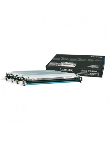 Lexmark C734X24G Pack de 4 Unidades de Tambor de Imagen Original Negro-Cian-Amarillo y Magenta - C734X24G