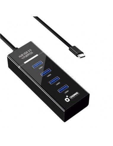 Cromad Cable USB Tipo C - Longitud 30cm - Velocidad de Transferencia 5Gbps - 4 Puertos USB 3.0 - No Requiere Instalacion -