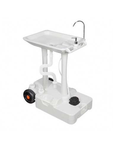 Muvip Carrito de Ducha Portatil - Capacidad 30 Litros - Diseño de Montaje Rapido - Incorpora Colgador para Toalla - Color