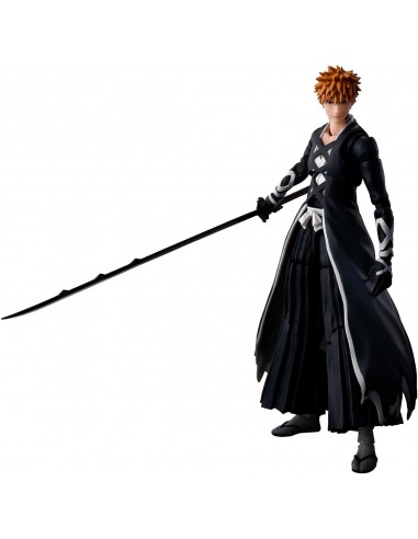 Tamashii Nations SH Figuarts Bleach-Thousand-Year Blood War Ichigo Kurosaki modo Bankai Tensazangetsu - Figura Articulada -